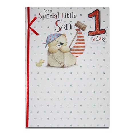 Son 1st Birthday Forever Friends Card